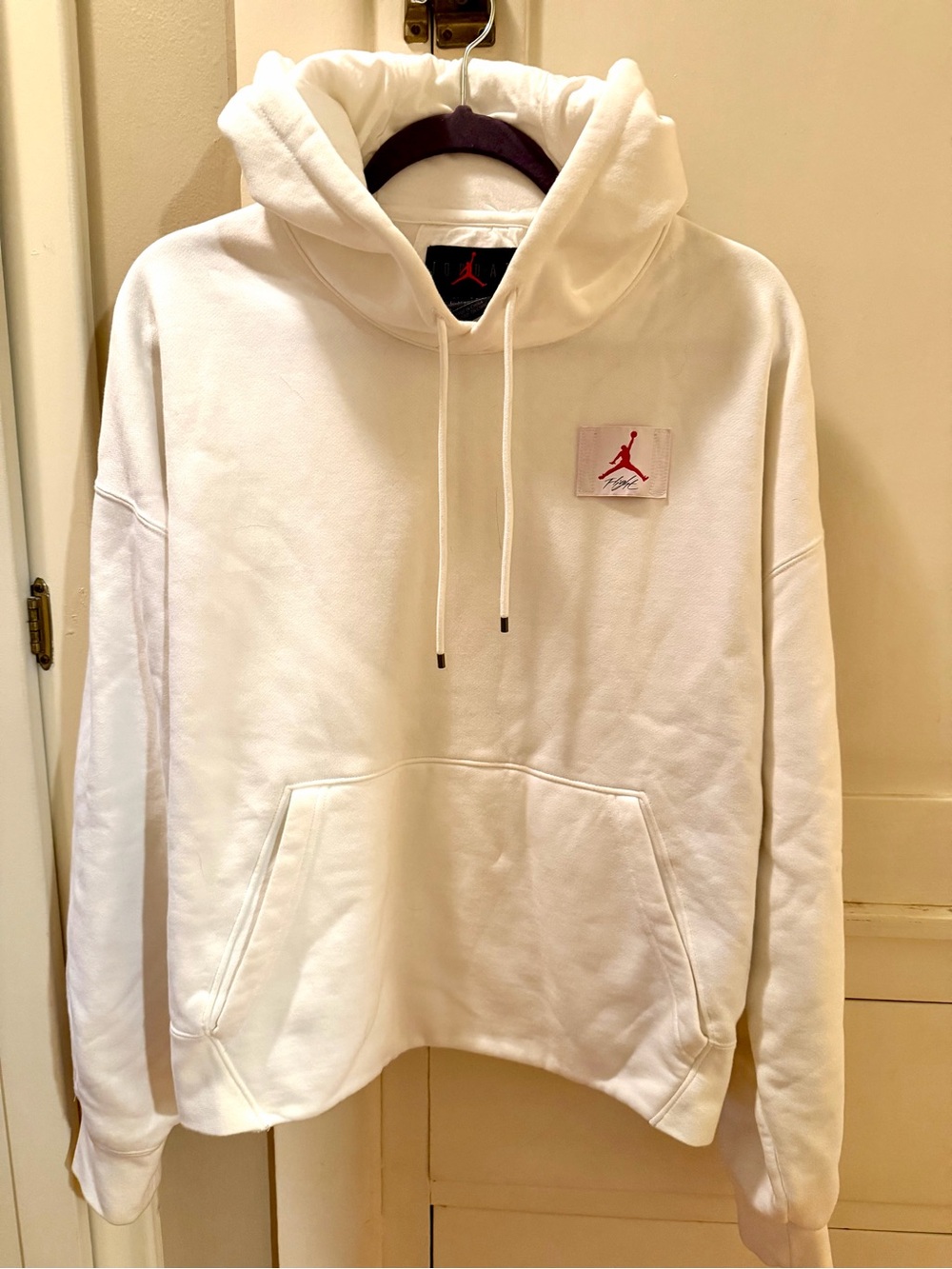 Nike Jordan Flight Essentials White Fleece Oversized Hoodie Women’s XL